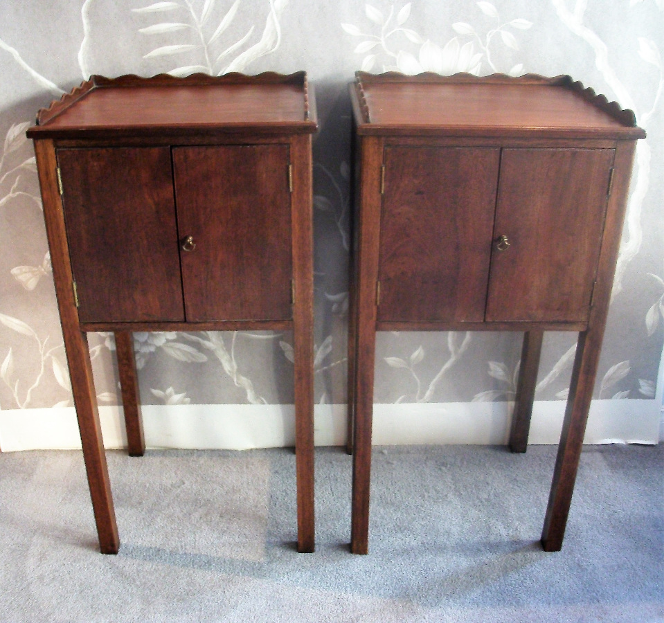 Pair of Georgian Style Bedside Cupboards